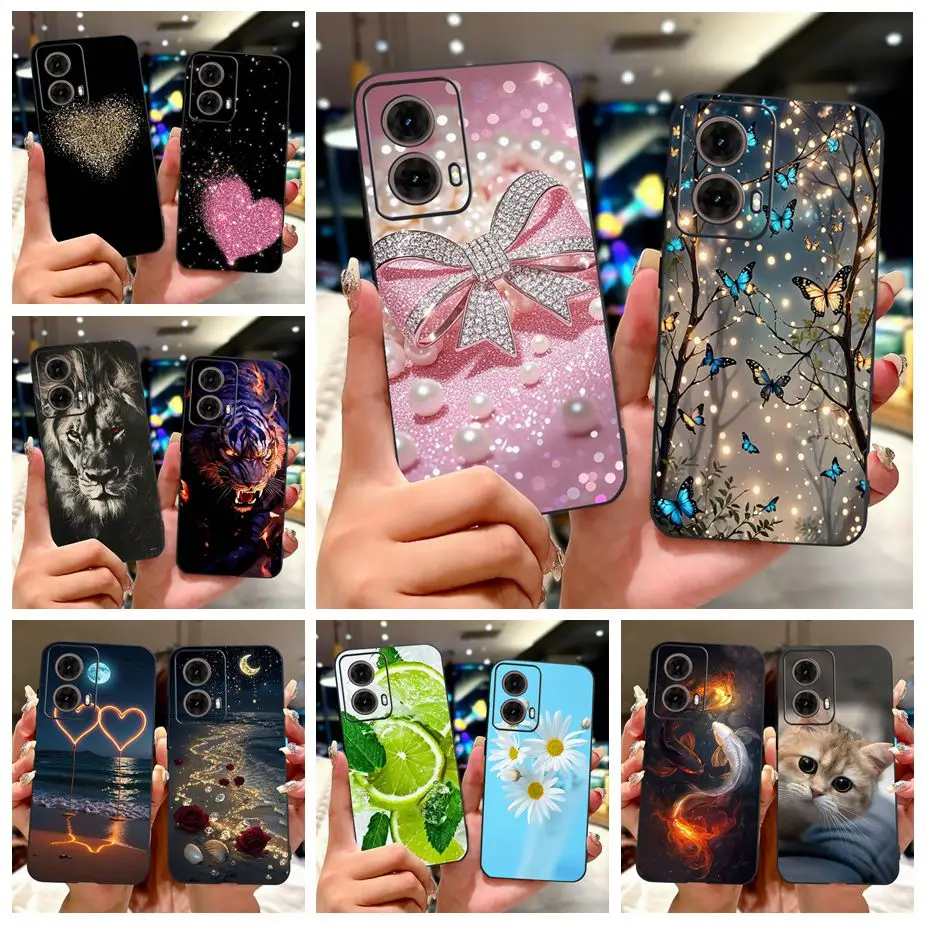 Para Motorola Moto G85 5G funda Moto G15 G35 G55 G75 nueva funda pintada de lujo funda de teléfono suave de TPU para Moto G55 G 15 35 75 85 Shell