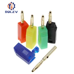 Conector Banana apilable chapado en oro para cables mini cobre