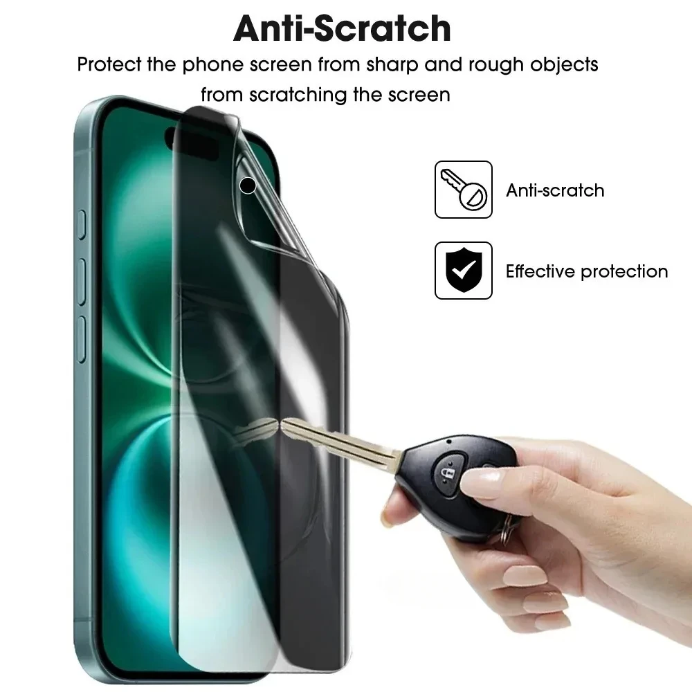 Película de hidrogel antiespía para Iphone16, Protector de pantalla de privacidad de TPU, películas protectoras antiespionaje para Iphone 16 Pro Max /16 Plus - imagen 4