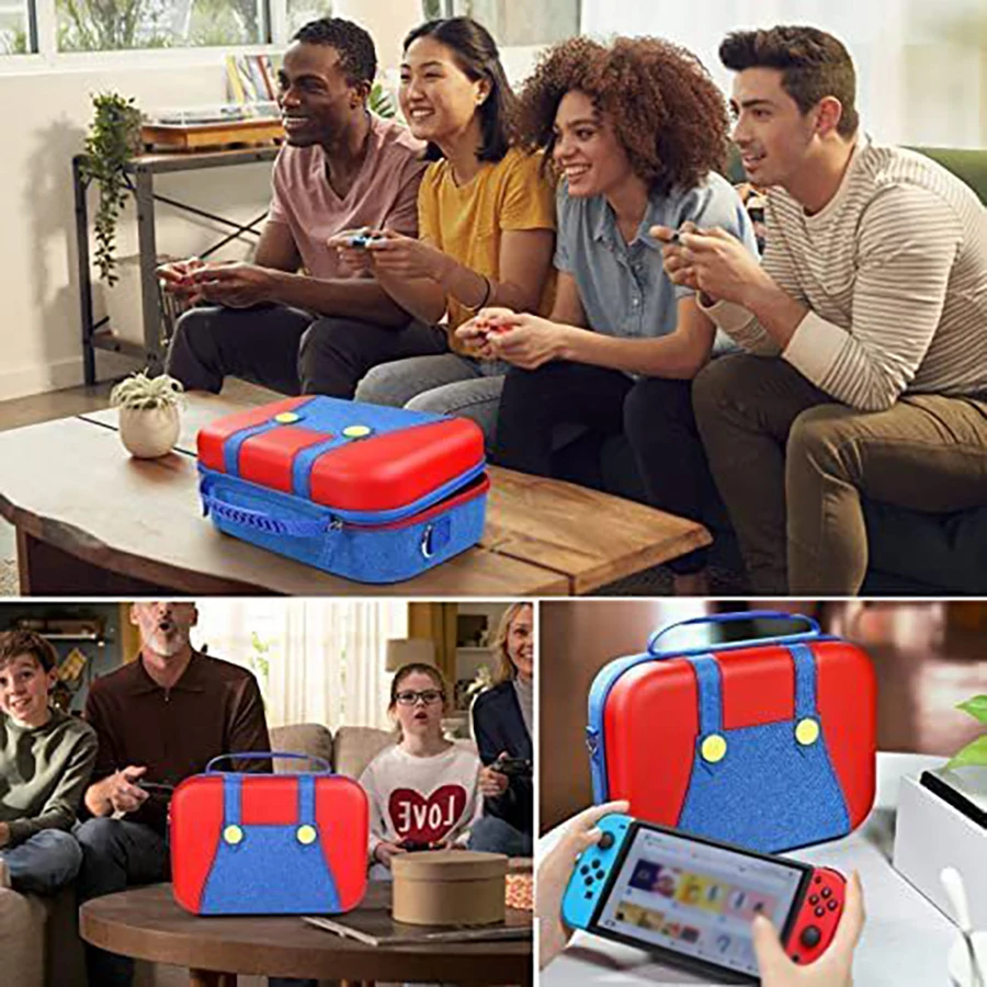 Lindo estuche de almacenamiento de juegos para interruptor tema bolsa de mano accesorios de interruptor de consola bolsa portátil switchOLED bolso cruzado - imagen 4