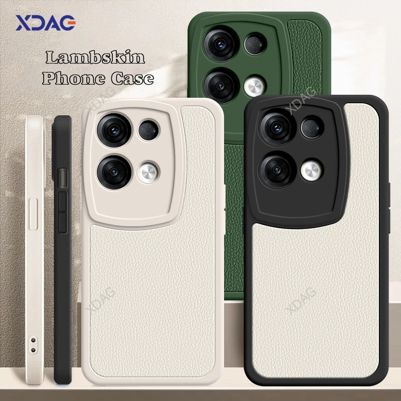 Funda de teléfono suave Original de lujo para OPPO Reno8 Reno 8 Pro 8Pro Plus Pro + 8Pro + Lite 8Z 8T 5G Funda cuadrada de piel de cordero de cuero - imagen 5
