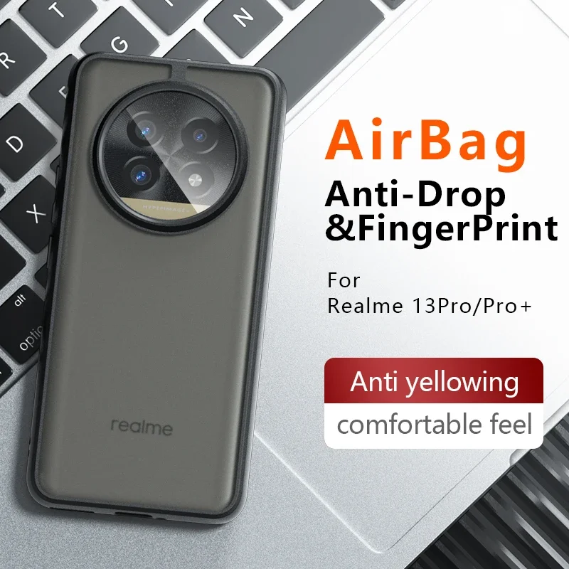 Para Realme 13 Pro Plus Funda de lujo mate armadura transparente Funda para Realme 13 Pro + 13Pro acrílico a prueba de golpes Funda - imagen 3