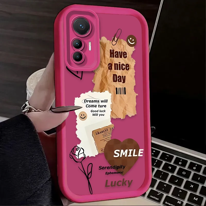Funda Simple con forma de corazón y letras para Xiaomi 14T 13T 12T 11T 13 12 11 Lite 5G NE POCO X6 X5 F6 F5 F3 X4 GT X3 NFC M5S C65 M6 Pro - imagen 4