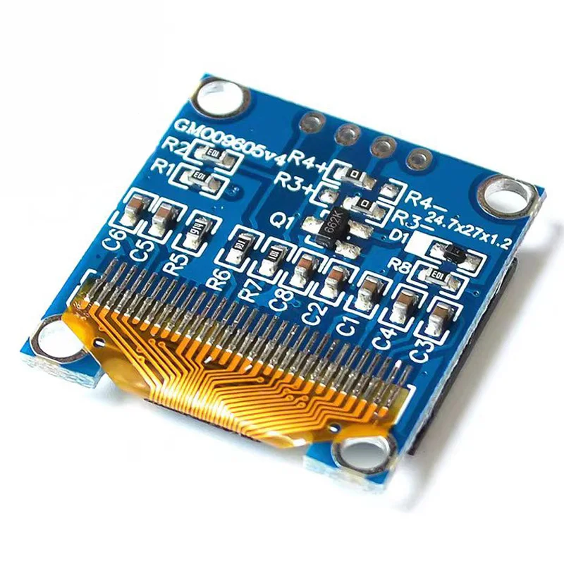 0,96 pulgadas azul blanco amarillo azul comunicación IIC de doble Color pequeño módulo de pantalla OLED 51 microcontrolador - imagen 2