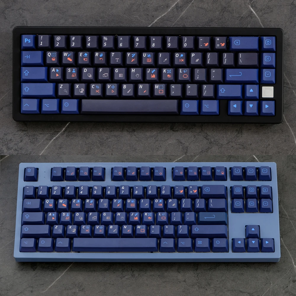 129 teclas GMK PS Keycaps Cherry Profile PBT tinte sublimación Keycap para Cherry MX Switch Teclado mecánico GK61/64/68/75/87/96