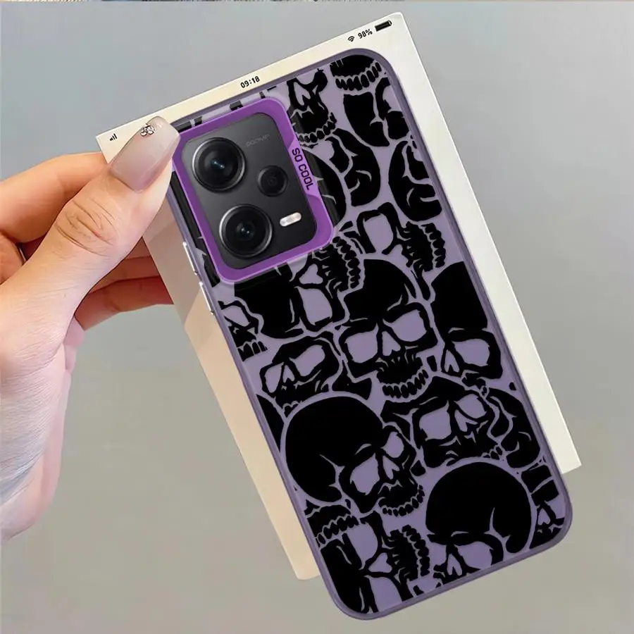 Funda para Xiaomi Redmi 9T 12C 14C K60 9C 10C A5 A1 A2 Plus 13C funda trasera para teléfono esqueleto cráneo - imagen 4
