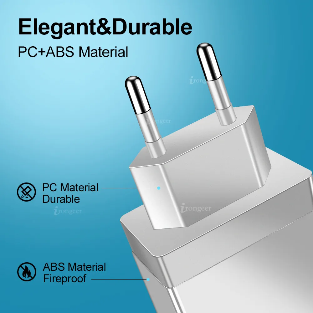 Cargador USB 3.1A, adaptador de cargador de teléfono móvil 3,0 de carga rápida de 4 puertos para UE/EE. UU., iPhone, Samsung, Xiaomi, cargador móvil de pared - imagen 4