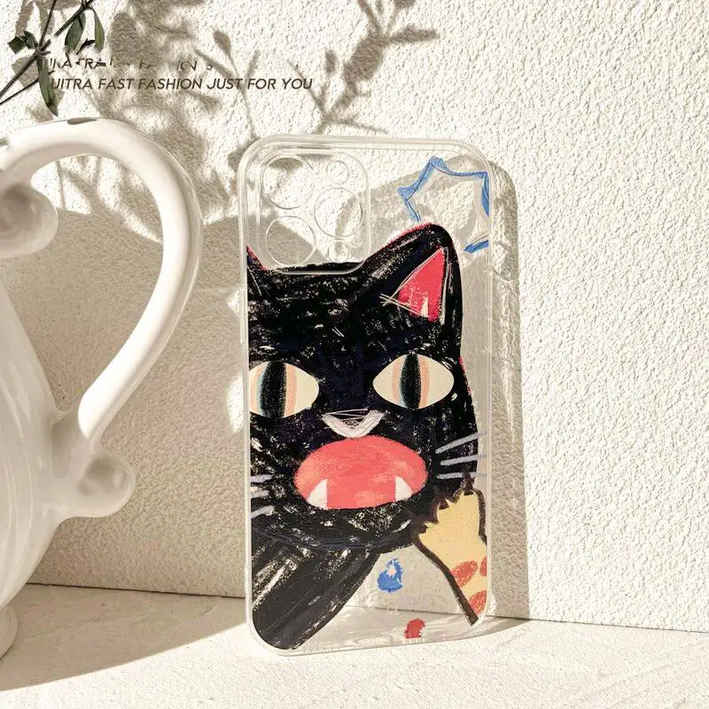 Funda bonita con diseño de gato enojado para OPPO A79 A78 A98 Reno 10 11 5G 8 10 Pro 11F Reno 7 4G 5 6 Lite 6Z A38 A18 A57 A58 A77 TPU - imagen 2