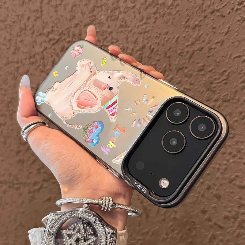 Funda de teléfono para iPhone 17 16 Pro Max 16e 11 12 13 14 15 16 7 8 Plus SE2 XS XR pintura al óleo de aire elefante cubierta de silicona a prueba de golpes - imagen 3