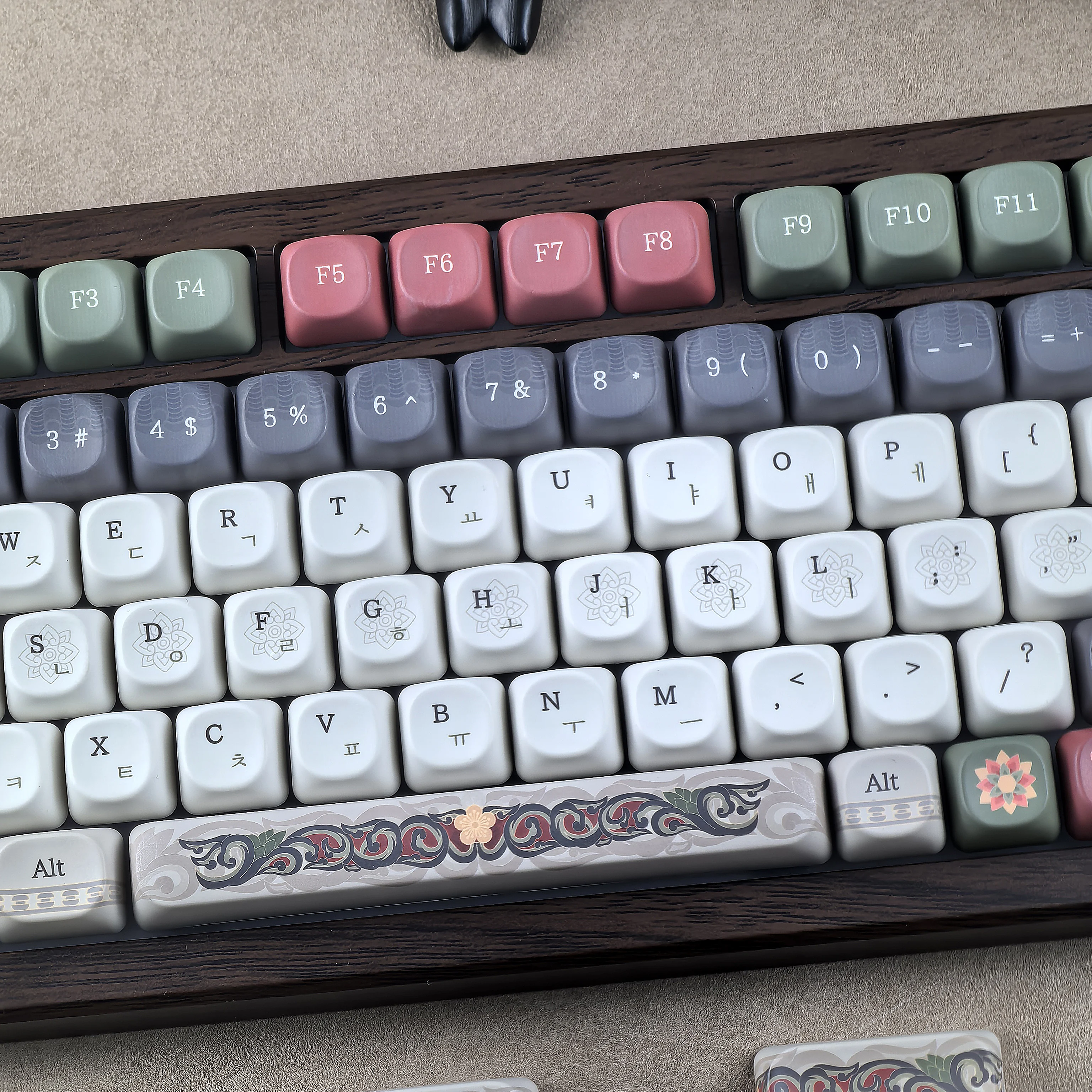 MAIMOOO Retro coreano Keycap Gyeongbokokon Palace arquitectura antigua Alice Iso Ansi Aula F75 Ajazz teclas de teclado - imagen 2