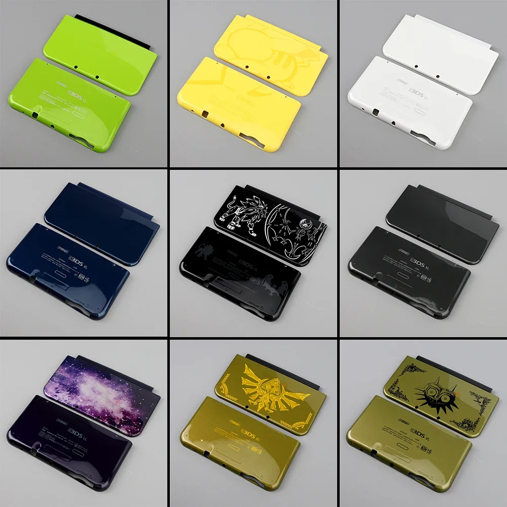 Azul verde púrpura 9 colores para el nuevo 3DS XL/LL carcasa superior e inferior cubierta de placa frontal de repuesto para la nueva consola 3DS XL