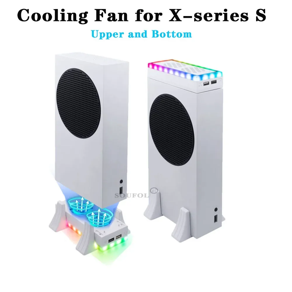 Soporte Vertical para consola de juegos, Base de ventilador de refrigeración, Base de Color, Base de disipación de calor, ajuste de 3 engranajes, para Xbox Series S - imagen 2
