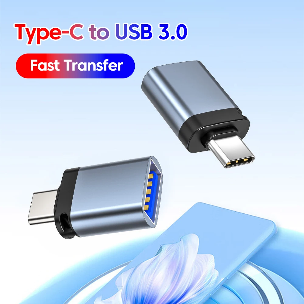 Convertidor de Cable USB, adaptador USB3.0 a USB C, adaptador Ios a tipo C de transferencia rápida para IPhone 15 14 13 Pro Huawei Xiaomi Samsung