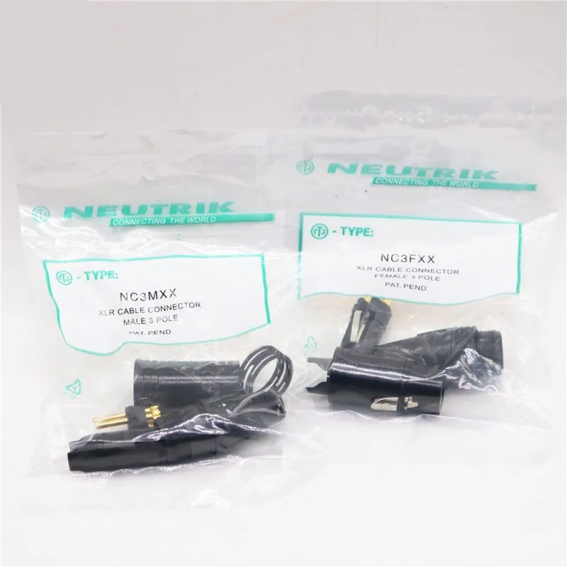Conector XLR Neutrik Macho-Hembra 3 Polos Profesional - imagen 2