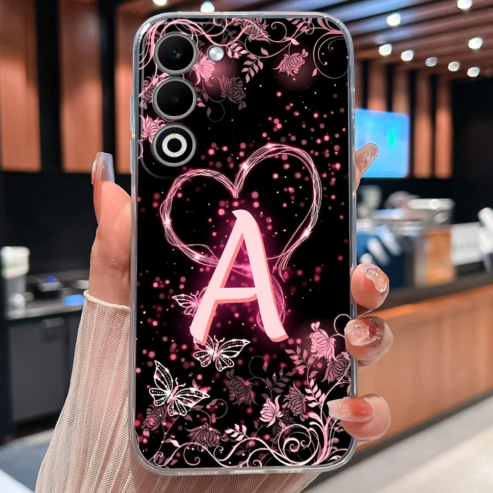 Para Oppo A5 Pro A5X 4G 5G 2025 Funda de teléfono amor corazón letras suave TPU silicona transparente parachoques para Oppo A 5 Funda ligera - imagen 4
