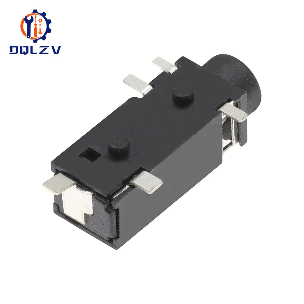 Conector de Audio de 3,5mm PJ-325 Horizontal 5 pines SMD Base de montaje conector de auriculares estéreo canal monofónico PJ328 PJ-328 - imagen 5