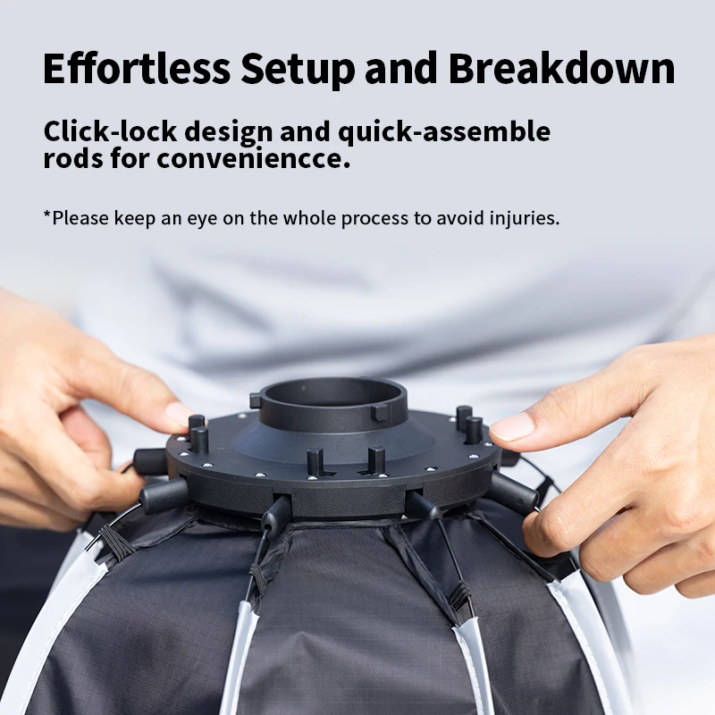 Ulanzi AS-D30 Softbox octogonal de 30cm, Mini montaje Bowens, rejilla de panal de liberación rápida, Softbox para luz COB Ulanzi LT028 LT005 - imagen 5