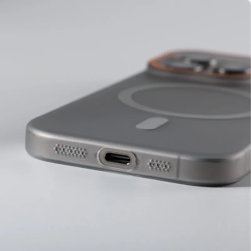 Funda con cargador inalámbrico magnético mate Ins Lable para iPhone 16 PRO 15 14 13 12 11 Pro Max para cubierta translúcida de PC dura Magsafe - imagen 5