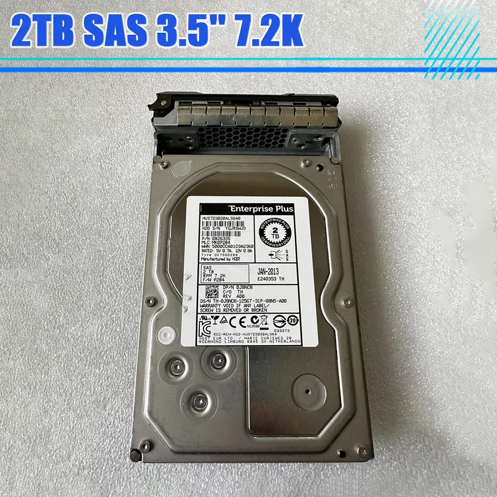 HUS HUS HUS 723020 ALS640 0J8NC8 J8NC8 0B26335 2TB SAS 3,5" 7.2K EQ disco duro HDD para DELL 2T - imagen 2