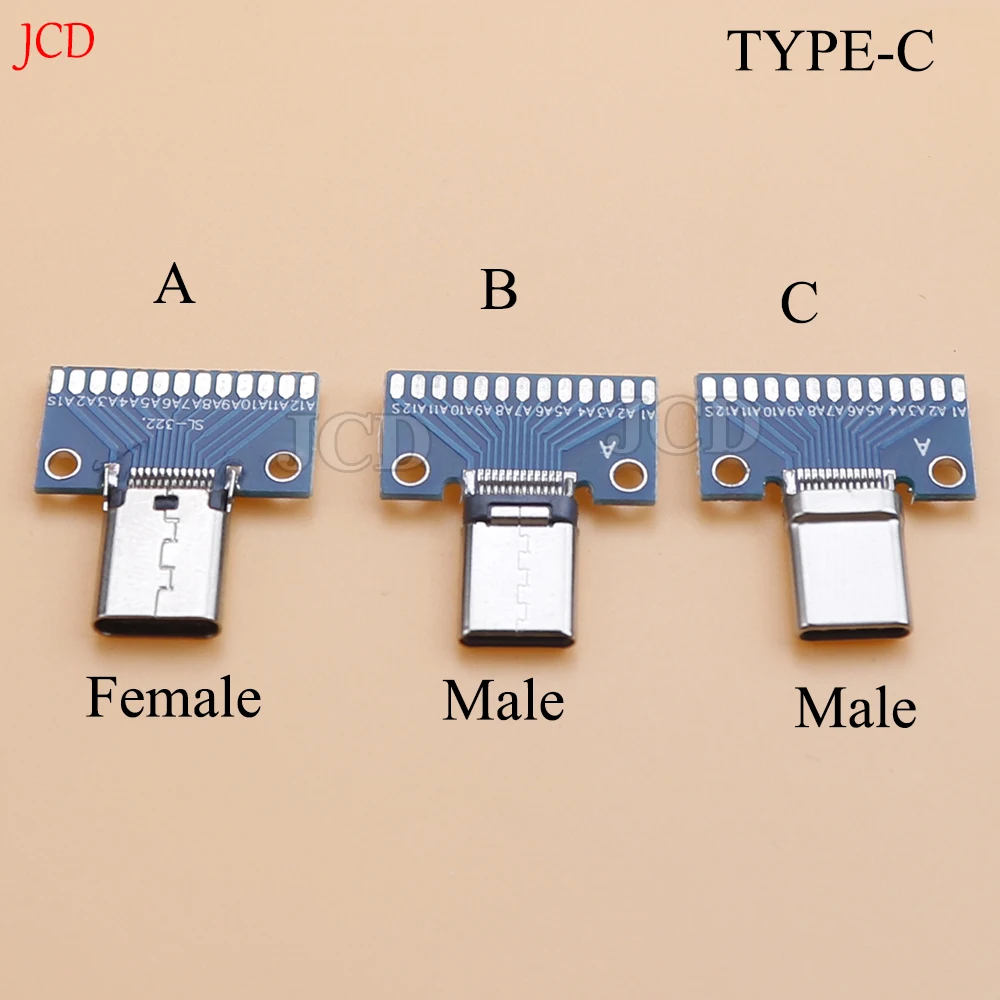 Conector USB 3,1 tipo C macho hembra tipo c placa PCB de prueba placa Universal con puerto USB3.1 24P conector de enchufe de placa de prueba - imagen 5