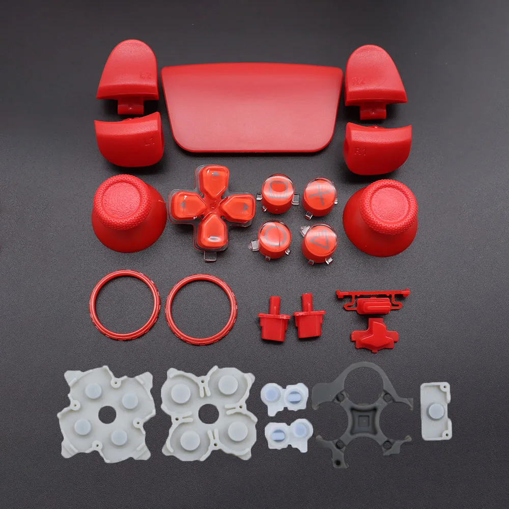 1 Juego de tapas de Joystick L1 R1 L2 R2 Tigger botón d-pad Kit de botones de compartir y almohadilla de goma conductora para controlador de BDM-030 PS5 V3 3,0 - imagen 4