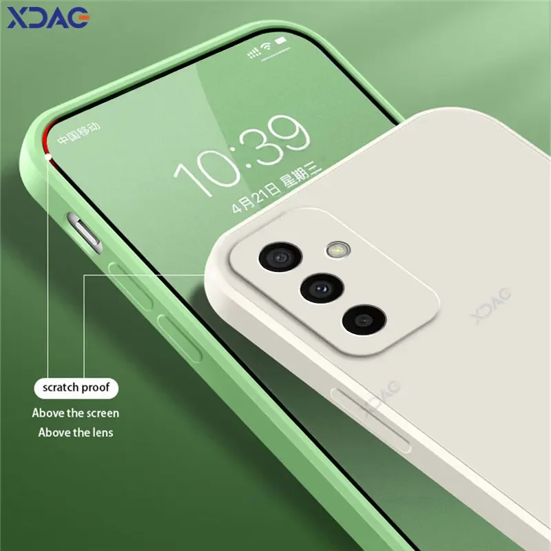 Fundas de teléfono móvil para Samsung Galaxy M23 F23 5G SamsungM23 SamsungF23, funda trasera de silicona líquida cuadrada Original de lujo, bolsas Coque - imagen 5