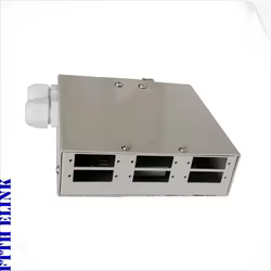 Caja terminal de fibra óptica para carril DIN de 6 puertos