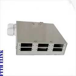 Caja terminal de fibra óptica para carril DIN de 6 puertos