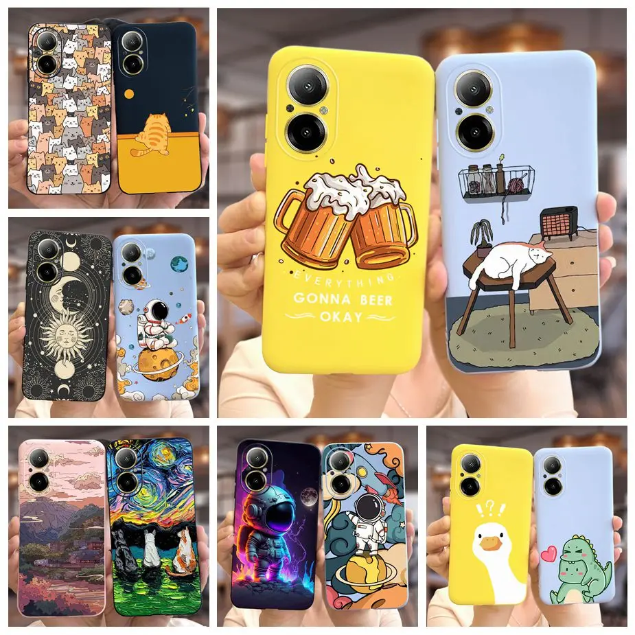 Para Realme C67 4G funda RMX3890 Linda funda de dibujos animados de moda funda de teléfono de silicona suave para Realme C67 C 67 RealmeC67 4G Fundas Coque