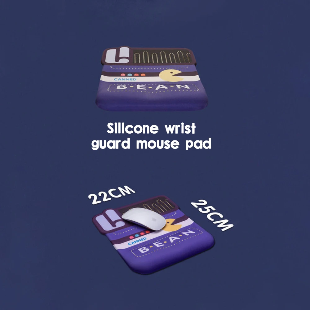 Almohadilla para reposamuñecas para teclado, alfombrilla para ratón, espuma viscoelástica, soporte de mano, goma antideslizante, silicona, Anime, Color púrpura, juego de teclado mecánico - imagen 3