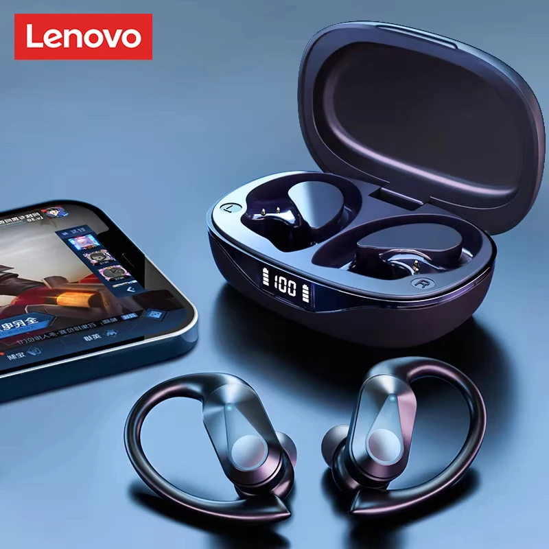 Lenovo LP75-auriculares TWS inalámbricos, cascos deportivos con Bluetooth 5,3, pantalla Digital LED, estéreo HiFi, reducción de ruido para juegos - imagen 2