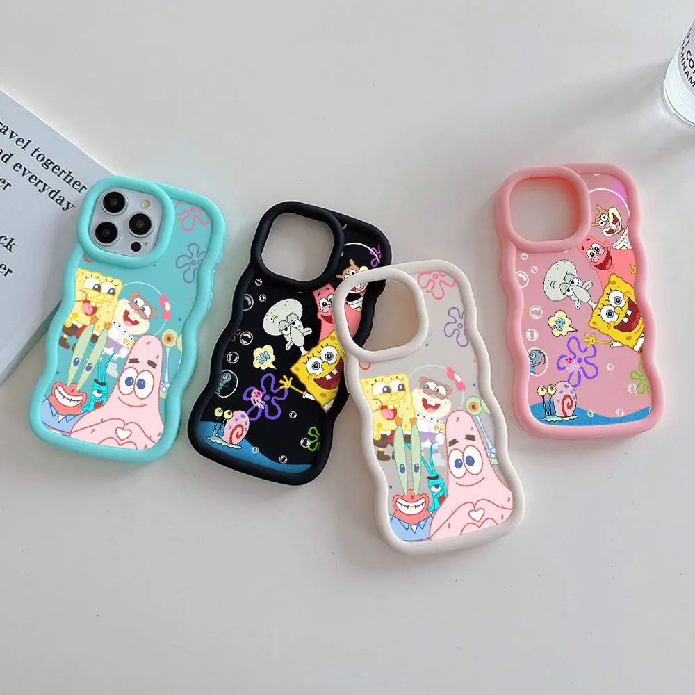 Funda de teléfono bonita para S-SpongeBobs Patricks Star Xiaomi Redmi 14C 13C 12C 9T Note 13 12 11 10 9 Pro Plus 4G 5G funda de silicona suave - imagen 5