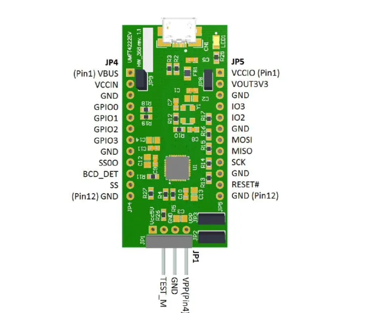 Spot FTDI UMFT4222EV-D FTDI FT4222HQ-D Módulo MultiC USB de alta velocidad Módulo de descarga de chip puente QSPI/I2C - imagen 3
