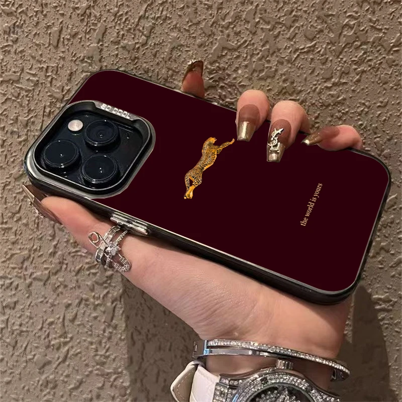 Funda de teléfono con diseño de leopardo para Samsung Galaxy S25 Ultra S24Ultra S23 FE S22 S 25 A56 A55 A16 A15 A35 A36 - imagen 3