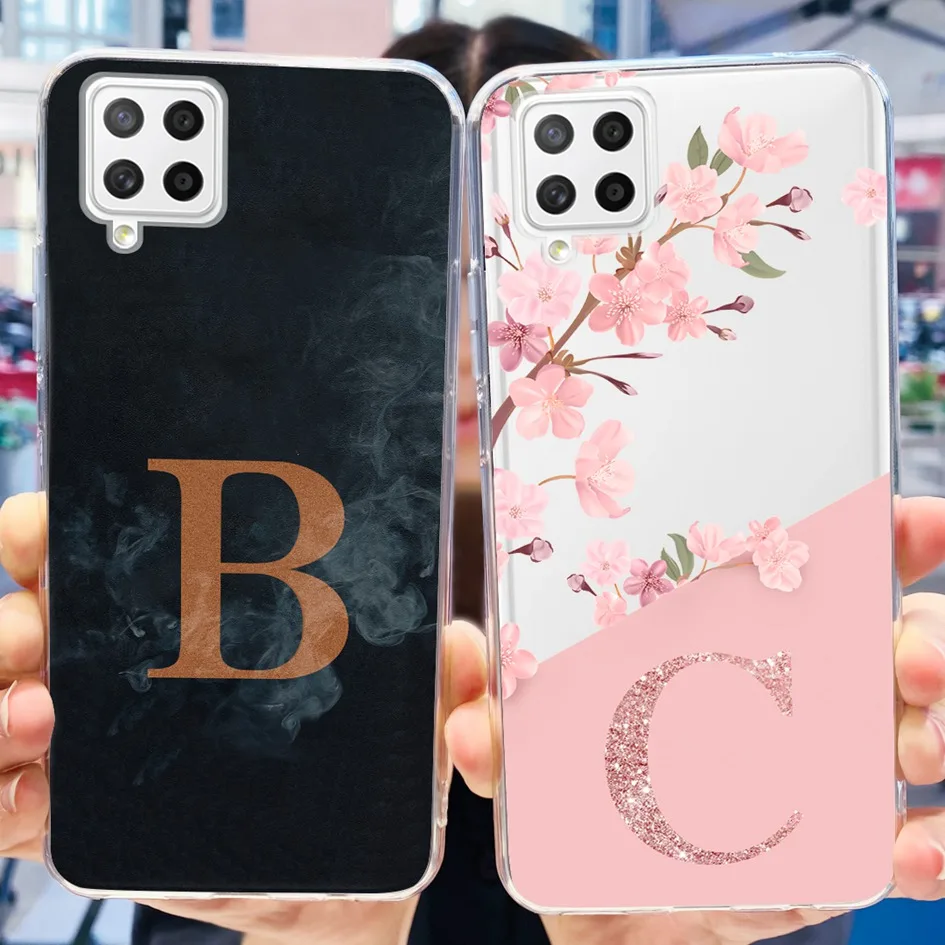Funda para Samsung A22 5G, funda SM-A226B de silicona transparente suave con letras bonitas, funda de teléfono para Samsung Galaxy A22 4G A22S 5G, parachoques - imagen 2