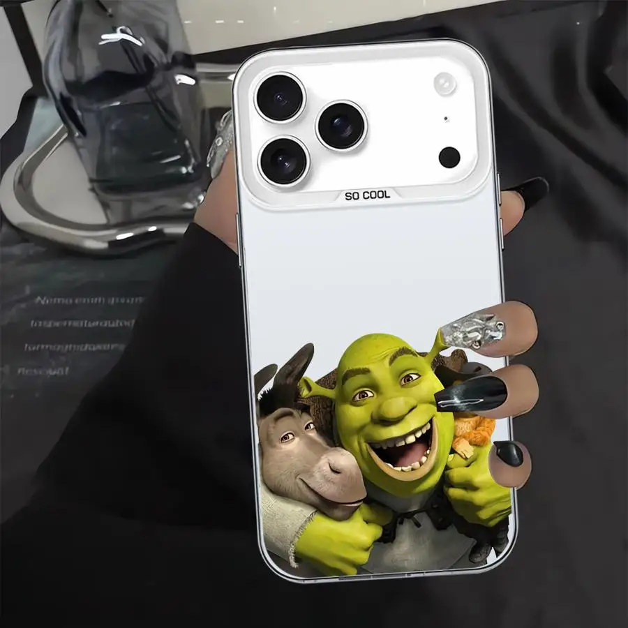 Funda para iPhone 12 16 17 Pro Max 14 17Air XR 16e 15 Plus 11 XS 13 Funda trasera para teléfono Dibujos animados Diversión M-MovieS S-Shreks - imagen 4