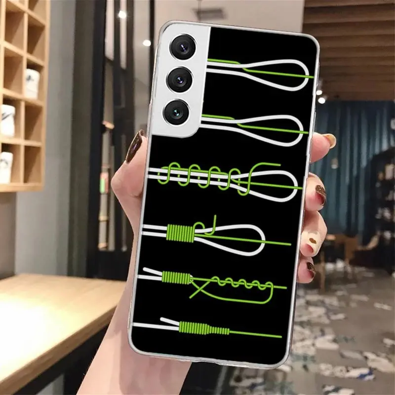 Funda de teléfono de silicona con gancho para caña de pescar y pescado de carpa para Samsung Galaxy S23 S24 S25 Ultra S21 Plus S20 FE S22 S10 + Funda de borde Ga - imagen 5