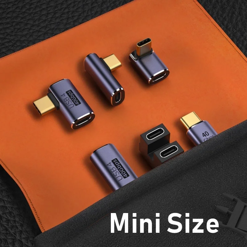 Adaptador USB C de Metal de 100W OTG 40Gbps transferencia rápida de datos convertidor de carga tipo C para teléfono portátil 8K 120Hz Vedio Macbook Pro - imagen 5