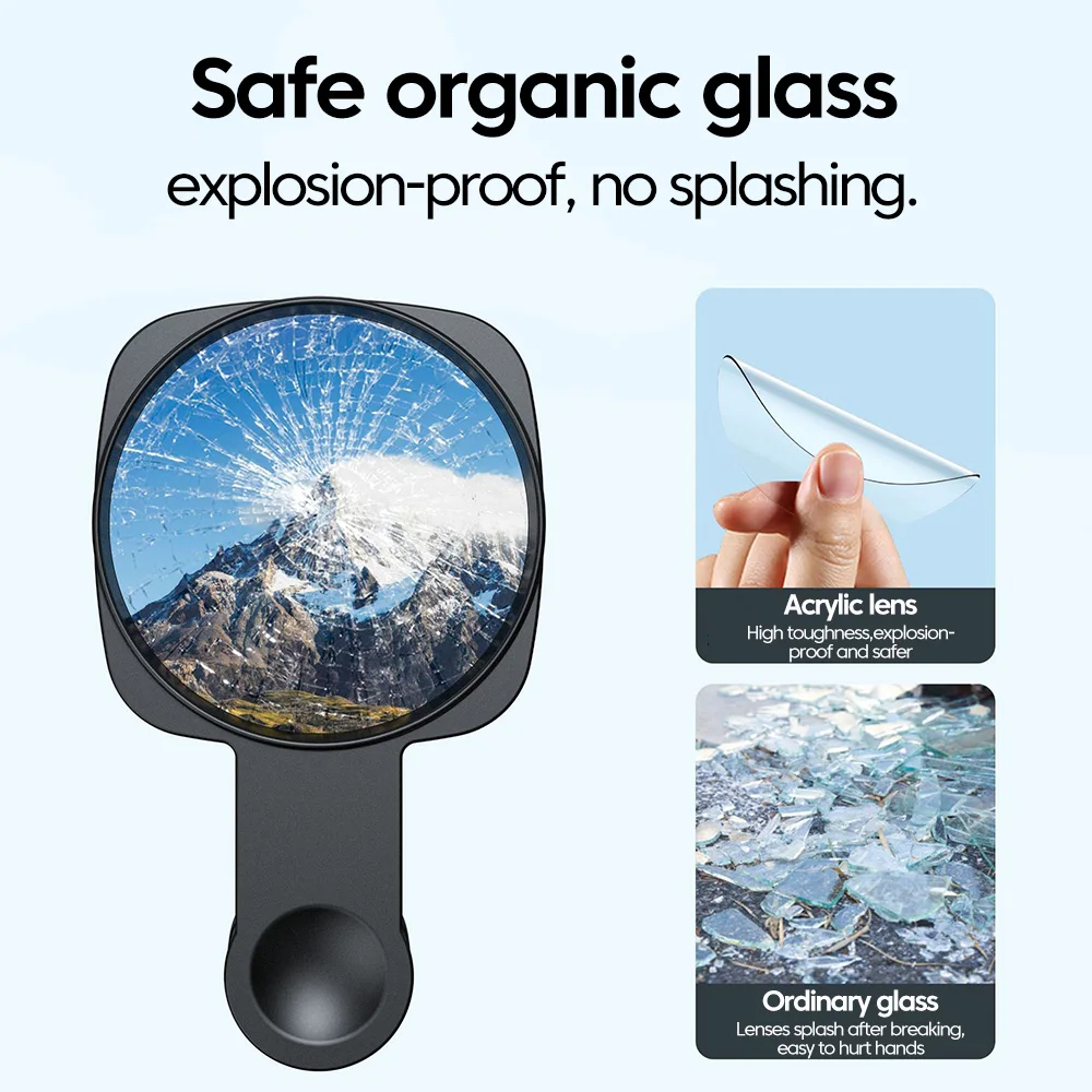 Lente de cámara para teléfono inteligente, Kit de Clip de espejo para Selfie para IPhone, lente HD, espejo Reflector para Selfie, transmisión en vivo, foto, vídeo, Selfie, Vlog - imagen 3