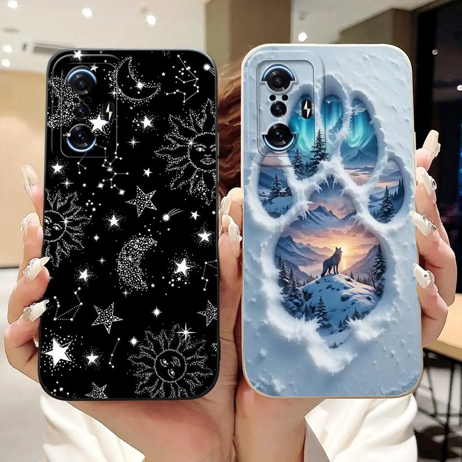 Para Xiaomi Poco F3 F 3 GT funda moda flor espacio dibujos animados suave silicona lente cubierta protectora para Xiaomi Poco F4 F 4 GT parachoques - imagen 2