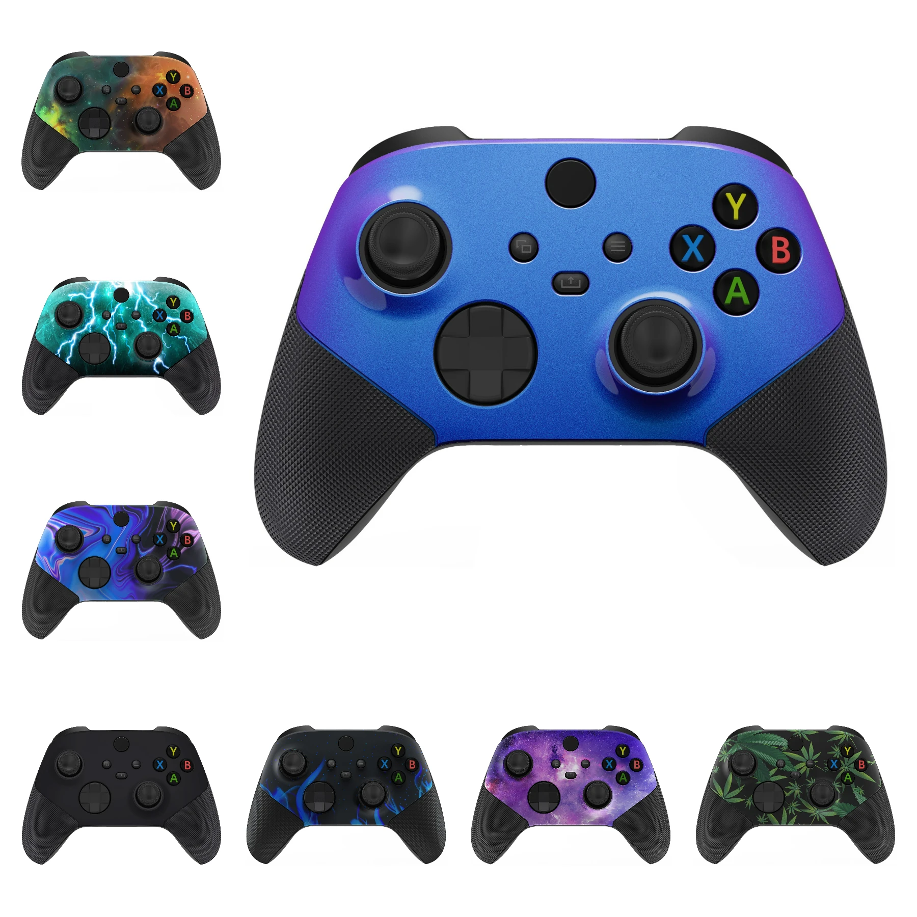 EXtremeRate-empuñadura de goma versión ASR, placa frontal con anillos de acento para Xbox Core, controlador inalámbrico