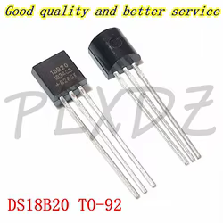 5-100 Uds DS18B20 DS18B TO-92 Chip termómetro Digital programable Sensor de temperatura adquisición de temperatura 18B20