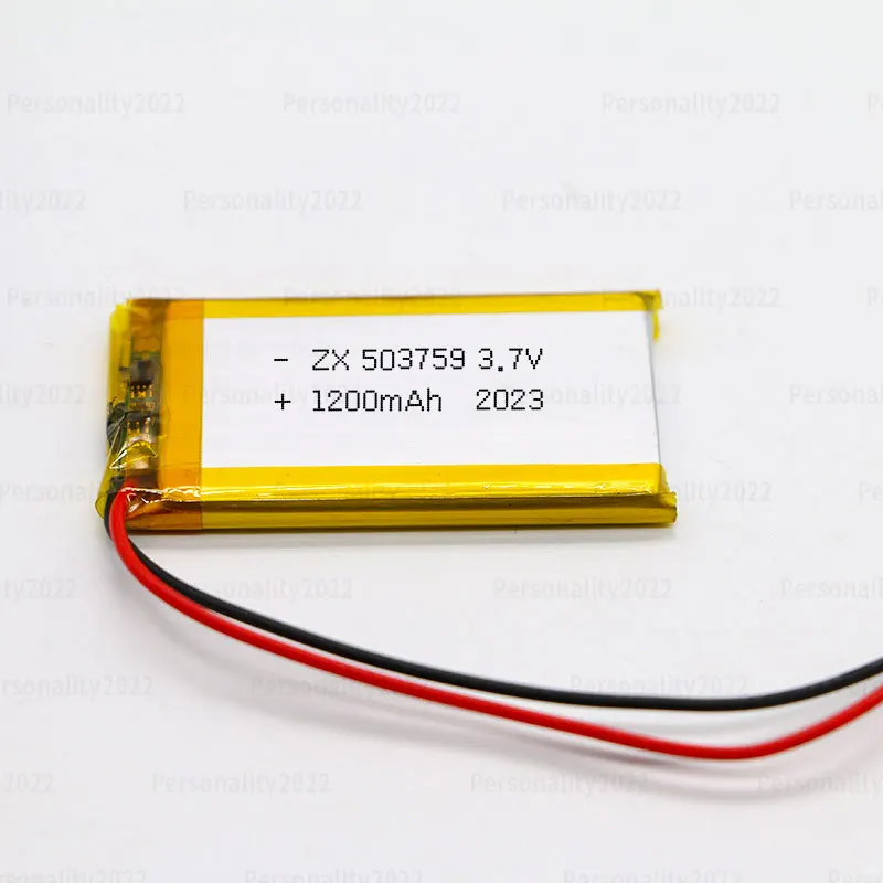 503759 Batería 1200mAh 3,7 V 2lipo polímero baterías de iones de litio enchufe de Ph-2.0p para masajeador Bluetooth Audio instrumento de belleza - imagen 4