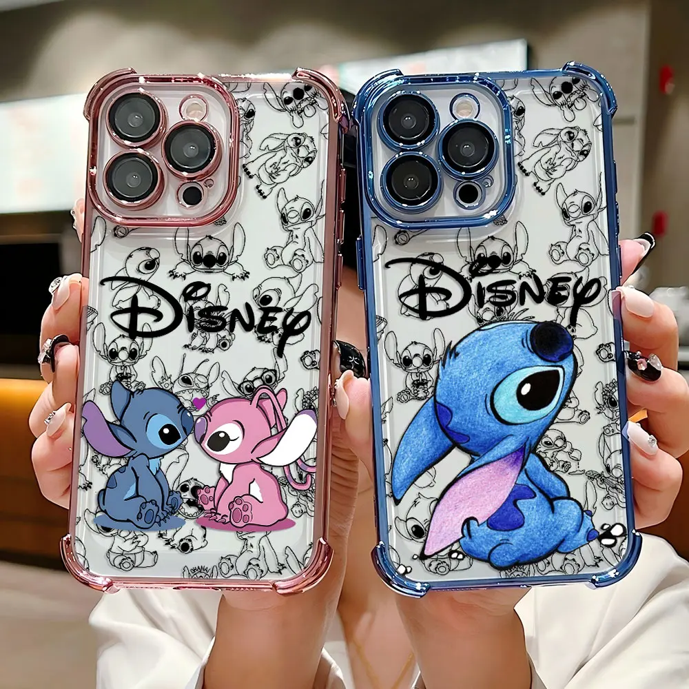 Funda con revestimiento de punto fresco de dibujos animados para Samsung S25 S24 S23 S22 S21 S20 FE Note20 Plus Ultra 4G 5G funda trasera de Airbag anticaída - imagen 2