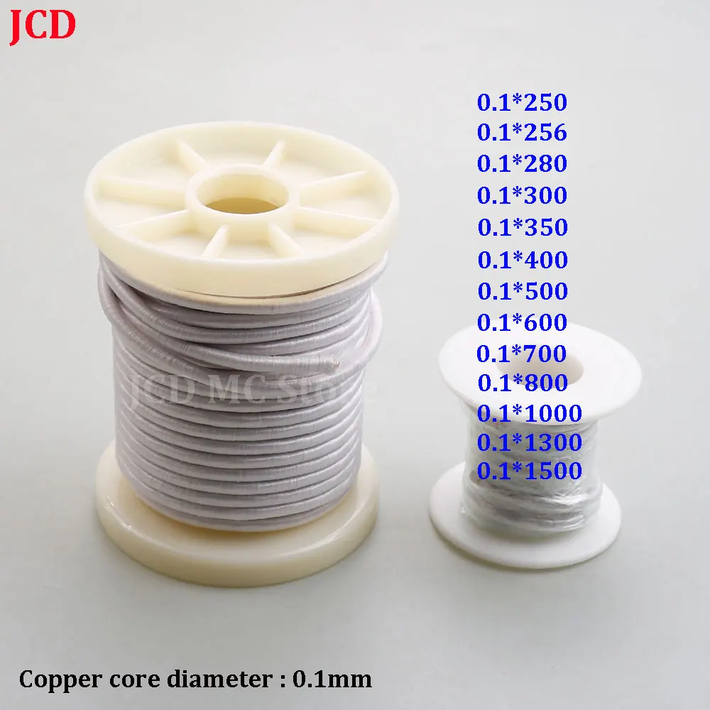 50 m/lote 0,1x250 ~ 0,1x1500 hebras Litz alambre multihebra envuelto en poliéster alambre de cobre esmaltado diámetro 0,1mm - imagen 3
