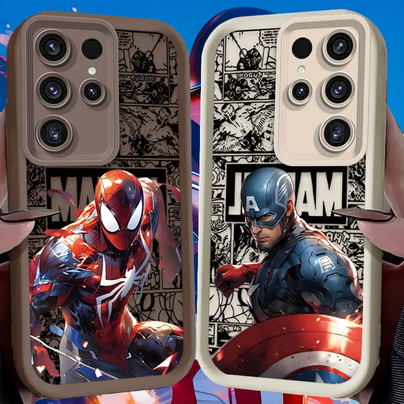 Funda blanda Marvel Spider Man para Samsung Galaxy S24 S23 S25 Ultra S22 S21 Plus FE A56 A36 A26 A16 A06 A15 A25 A35 A55 5G