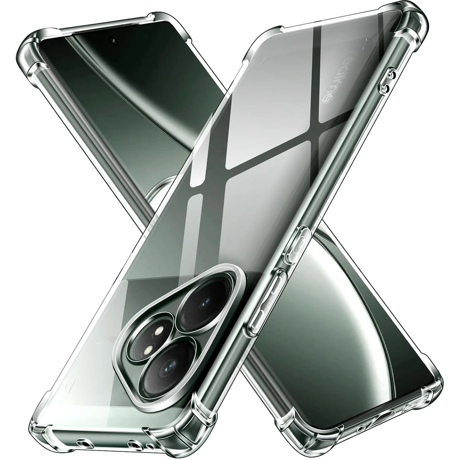 Funda de TPU a prueba de golpes con Airbag para Realme GT 7 Pro 6 6T Neo 3 3T GT 2 Neo 2T Note 50 Funda protectora transparente Capa Fundas Coque