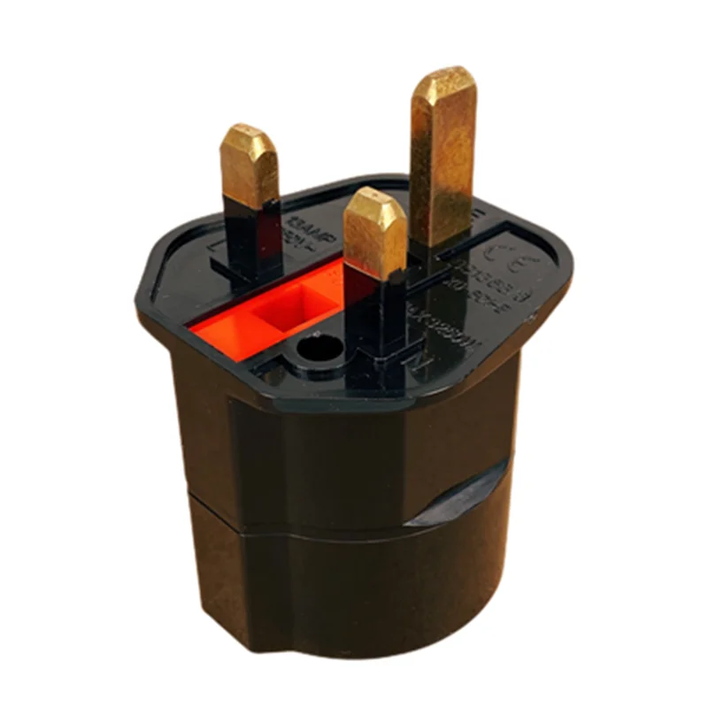 1PCS European 2 Pin to UK 3 Pin Plug Adaptor Euro EU Travel Mains Adapter - imagen 4