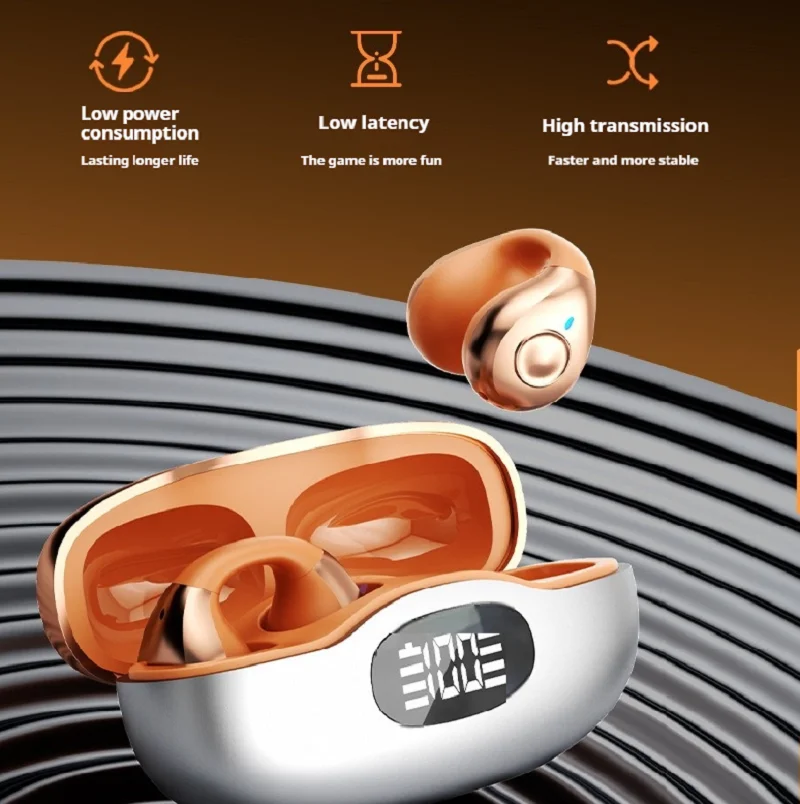 Auriculares de conducción ósea con Clip, sonidos envolventes, inalámbricos por Bluetooth, auriculares con reducción de ruido, auriculares deportivos con micrófono - imagen 5