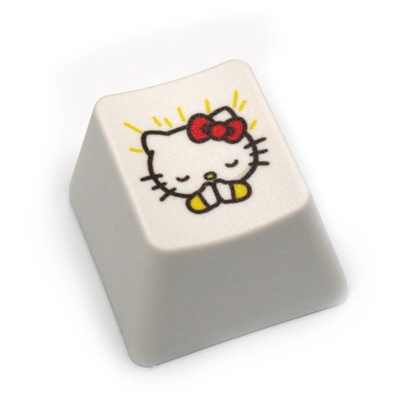 Tapa de Teclado mecánico de dibujos animados de gato, estilo Pixel de supermercado, 1 Pce, Kawaii, sublimación caliente, Material Pbt, personalidad - imagen 5